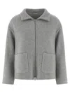 Peserico Double Cloth Jacket In Gray