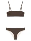 Peserico Double-face Bikini In Brown