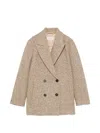 Peserico Double-breasted Blazer In Neutral