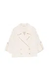 Peserico Double-breasted Jacket In White
