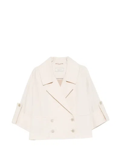 Peserico Double-breasted Jacket In White