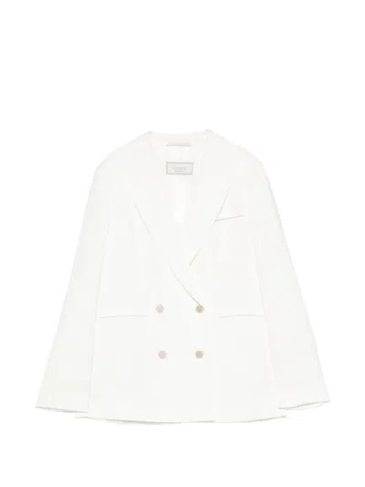 Peserico Double-breasted Peak-lapel Blazer In White