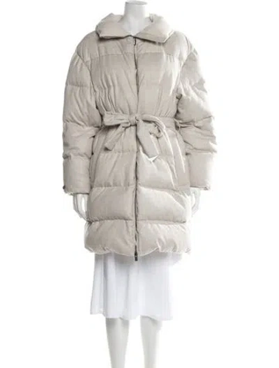 Pre-owned Peserico Down Coat In Neutral