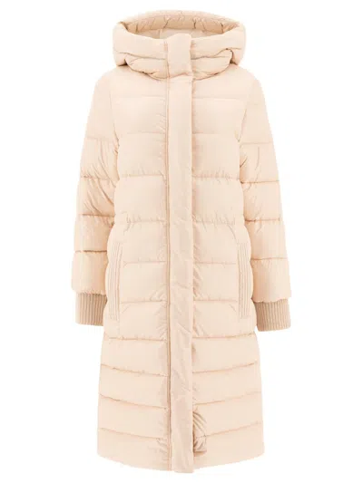 Peserico Down Coat With Punto Luce In Beige