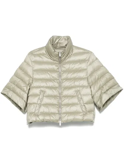 Peserico Down Jacket In Green