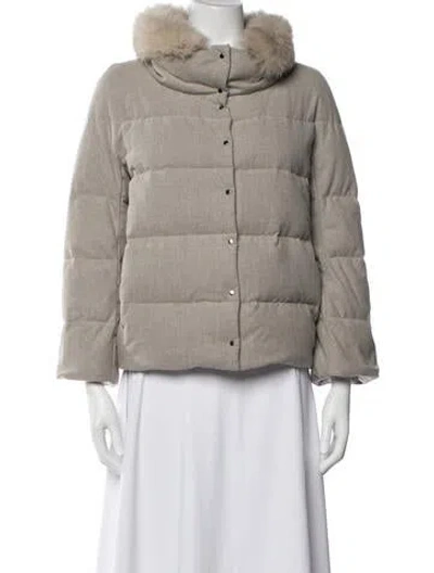 Pre-owned Peserico Down Jacket In Grey