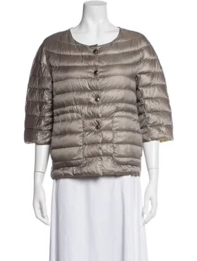 Pre-owned Peserico Down Jacket In Neutrals