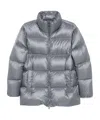 Peserico Glitter-embellished Puffer Jacket In Rock Gray