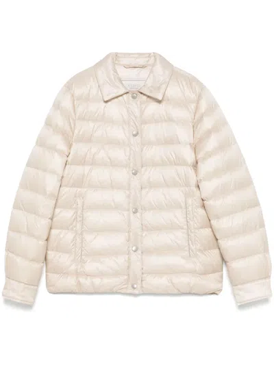 Peserico Down Overshirt In Neutrals