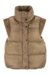 Peserico Down Vest With Winged Collar