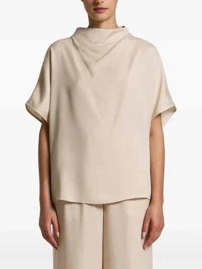 Peserico Draped Top In Neutral