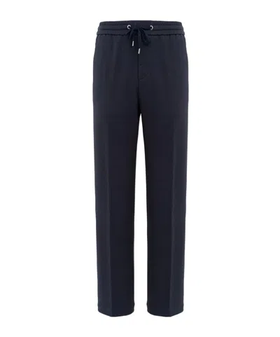 Peserico Elasticated-waistband Track Pants In Blue