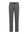 Peserico Cotton Blend Double Interlock Drawstring Joggers In Yellow