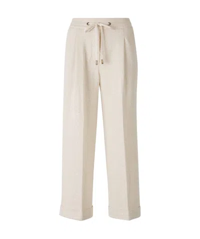 Peserico Drawstring Casual Pants In Beige