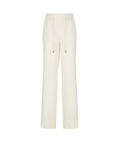 Peserico Drawstring Casual Trousers In Beige