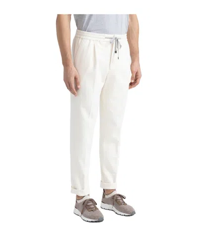 Peserico Drawstring Casual Pants In White