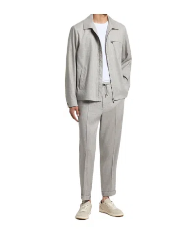Peserico Drawstring Cuffed Trousers In Gray