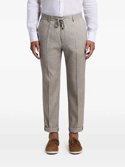 Peserico Drawstring Cuffed Trousers In Neutral