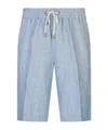 Peserico Drawstring Elasticated Shorts In Blue