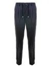 Peserico Drawstring Flanella Trousers In Blue
