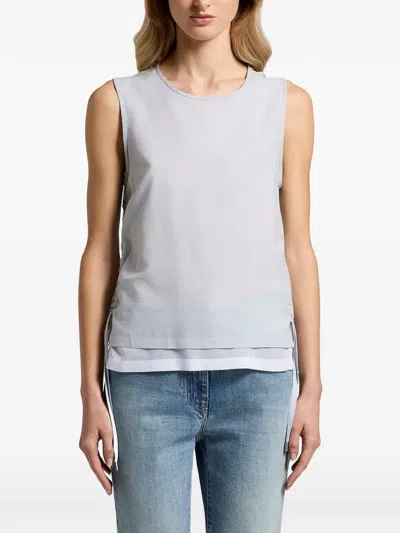 Peserico Layered Drawstring Tank In Black