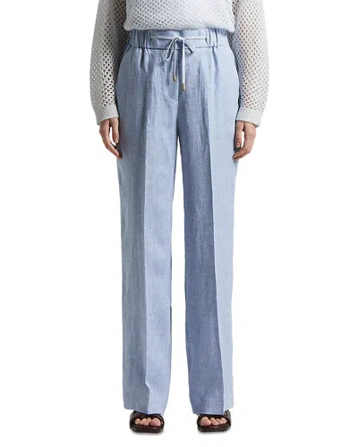 Peserico Drawstring Pants In Blue