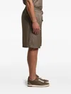 Peserico Drawstring Patterned Shorts In Brown