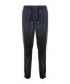Peserico Drawstring Flanella Trousers In Blue