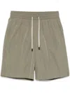 Peserico Drawstring Shorts In Green