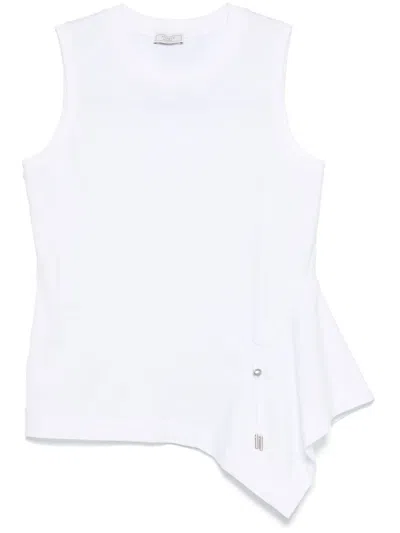 Peserico Drawstring Tank Top In White