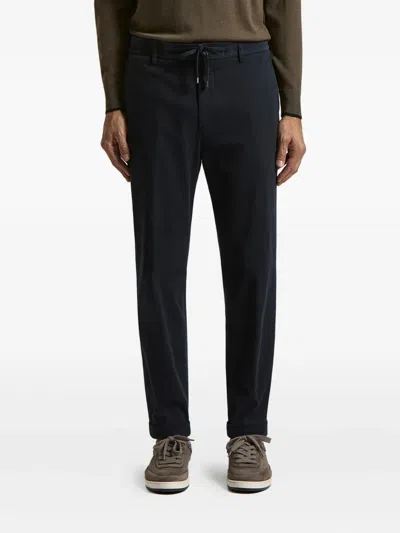 Peserico Drawstring Trousers In Blue