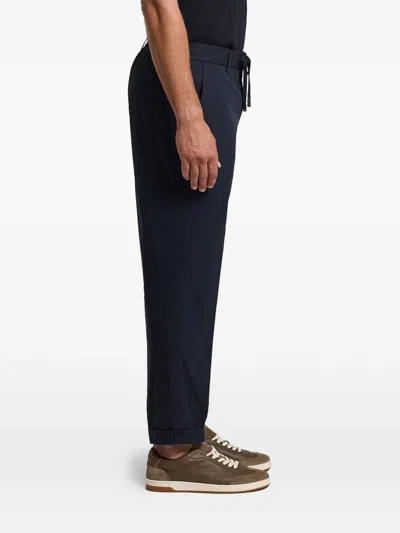 Peserico Drawstring Trousers In Blue