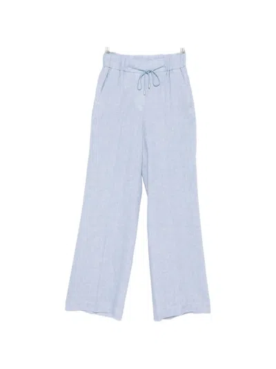 Peserico Drawstring Trousers In Blue