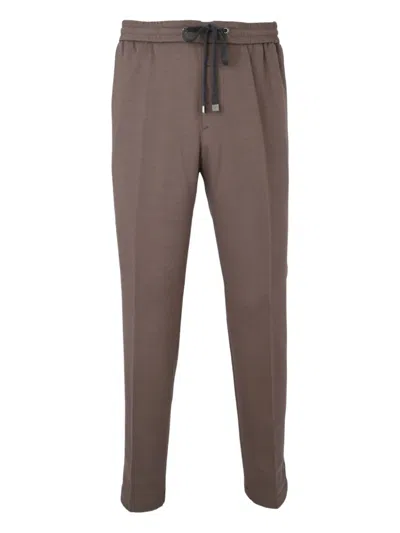 Peserico Drawstring Trousers In Brown