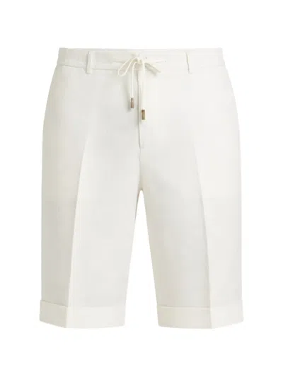 Peserico Drawstring Turned-up Shorts In White