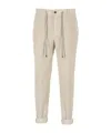 Peserico Drawstring-waist Corduroy Trousers In Neutral