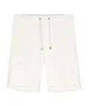 Peserico Drawstring-waist Cotton Shorts In White