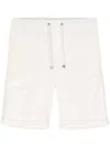 Peserico Drawstring-waist Cotton Shorts In White