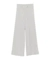 Peserico Wide-leg Pants With Elastic Waistband In Gray