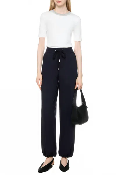 Peserico Drawstring Waistband Trousers In Blue