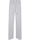 Peserico Wide Linen Joggers In Grey