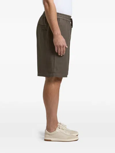 Peserico Drawstring-waist Shorts In Brown