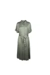 Peserico Waistband Dress With Short Sleeves And Tie