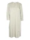 Peserico Relaxed Silhouette Dress With Subtle V-neckline In Neutral