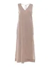 Peserico A Mid-length Sleeveless Dress In Beige