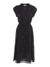 Peserico Tie-up Mini Dress In Black