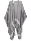 Peserico Lurex Cardi-coat In Gray
