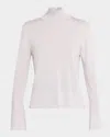 Peserico Drop-shoulder Turtleneck Sweater In Pink