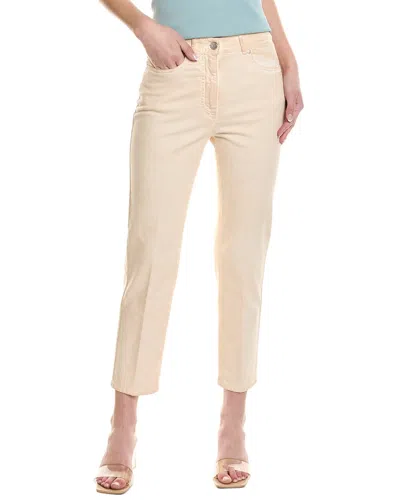 Peserico Dusty Pink Straight Jean In Beige