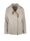 Peserico Easy Beige Wool-blend Double-breasted Coat In Multi